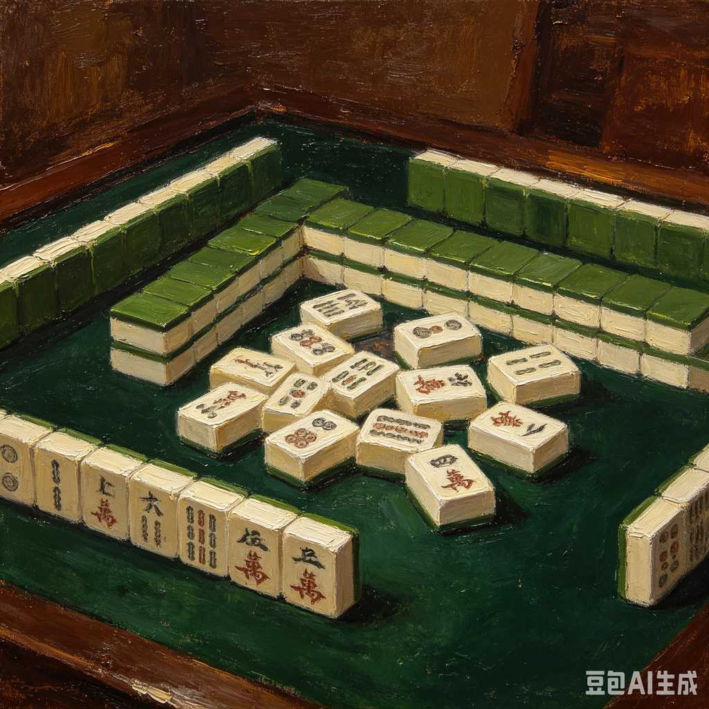 antique style mahjong set